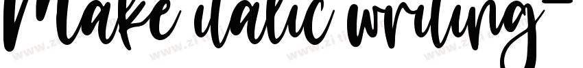 Make italic writing字体转换
